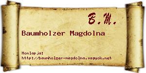 Baumholzer Magdolna névjegykártya